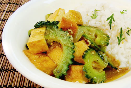 カレーの壺レシピ ゴーヤと厚揚げのココナッツミルクカレー