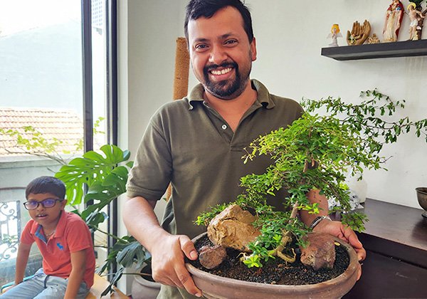 シェランと盆栽