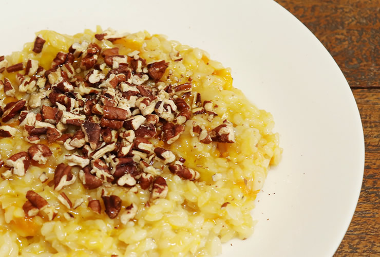 ピーカンとかぼちゃのリゾット